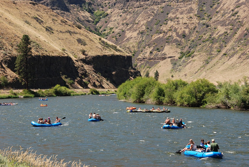 Rio facil para navegar, remar, raft en Washington Yakima River